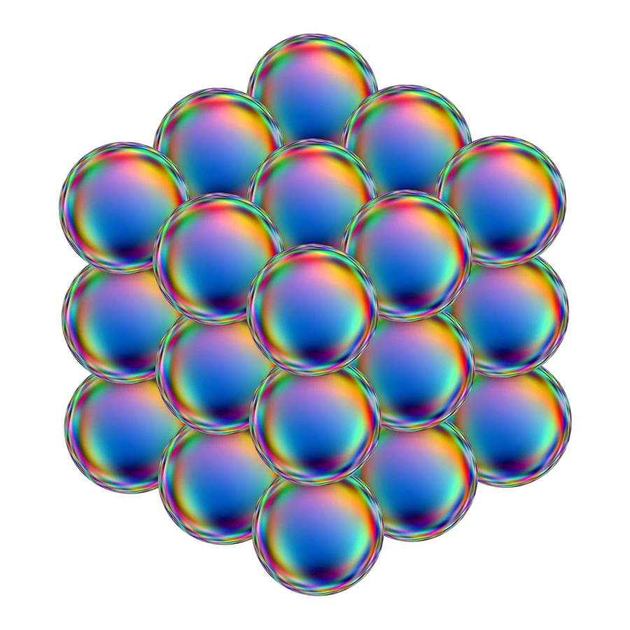 潮流酸性全息金属镭射机能彩虹3D立体几何图形png免抠图片素材【037】